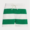 White Women’s Ralph Lauren Striped Drawstring Athletic  Shorts