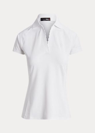 White Women’s Ralph Lauren Tailored Fit Piqué Polo Shirts