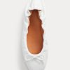 White Women’s Ralph Lauren The Pony Ballet Flat Shoes