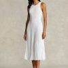 White Women’s Ralph Lauren The Spelman Collection Pleated Dress