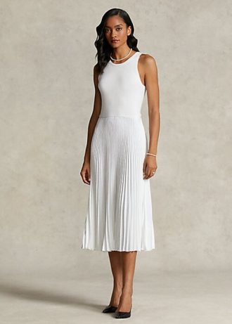White Women’s Ralph Lauren The Spelman Collection Pleated Dress