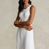White Women’s Ralph Lauren The Spelman Collection Pleated Dress