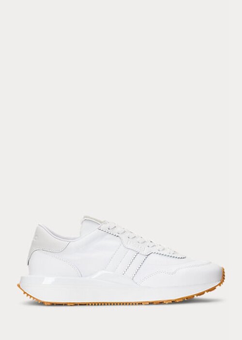 White Women’s Ralph Lauren Train 89 Leather & Oxford Sneakers White Women’s Ralph Lauren Train 89 Leather & Oxford Sneakers