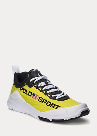 Yellow / Black Women’s Ralph Lauren Polo Sport Tech Racer Sneakers