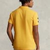 Yellow Men’s Ralph Lauren Classic Fit Crest Mesh Polo Shirts