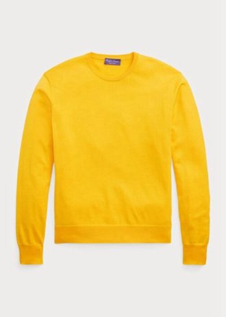 Yellow Men’s Ralph Lauren Cotton Crewneck Jumper  Sweaters