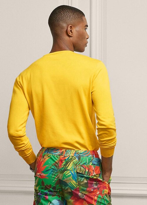 Yellow Men’s Ralph Lauren Cotton Crewneck Jumper Sweaters Yellow Men’s Ralph Lauren Cotton Crewneck Jumper Sweaters