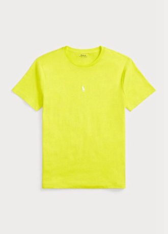 Yellow Men’s Ralph Lauren Custom Slim Fit Crewneck  T Shirts