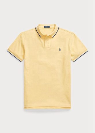 Yellow Men’s Ralph Lauren Custom Slim Fit Mesh Polo Shirts