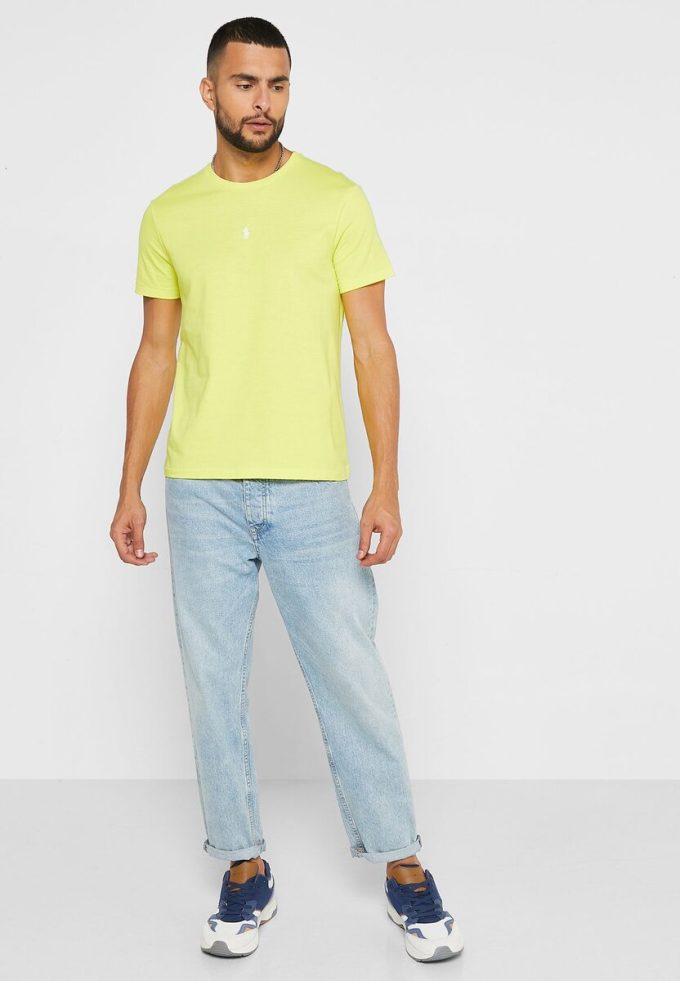 Yellow Men’s Ralph Lauren Essential Crew Neck T Shirts Yellow Men’s Ralph Lauren Essential Crew Neck T Shirts