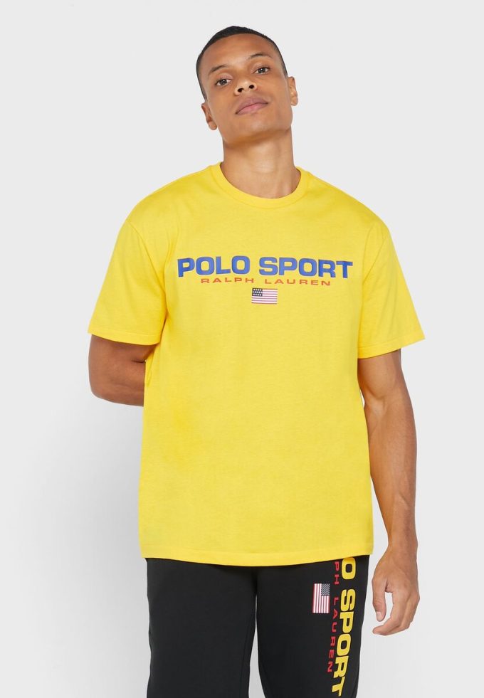 Yellow Men’s Ralph Lauren Logo Crew Neck T Shirts