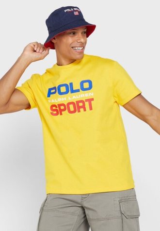Yellow Men’s Ralph Lauren Logo Crew Neck T Shirts