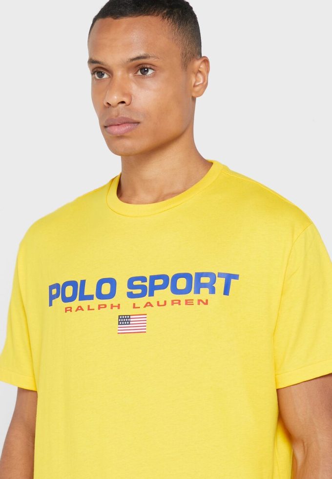 Yellow Men’s Ralph Lauren Logo Crew Neck T Shirts