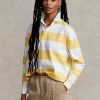 Yellow Women’s Ralph Lauren Striped Cropped Jersey Rugby Shirts