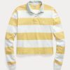Yellow Women’s Ralph Lauren Striped Cropped Jersey Rugby Shirts
