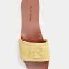 Yellow Women’s Ralph Lauren Andela Calf-Suede Sandals