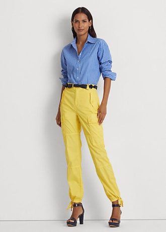 Yellow Women’s Ralph Lauren Featherweight Twill Cargo Ankle Pants
