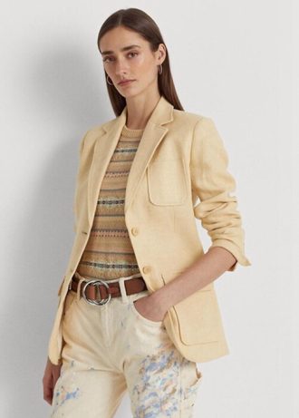 Yellow Women’s Ralph Lauren Herringbone Linen   Blazers