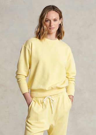 Yellow Women’s Ralph Lauren Organic Cotton Crewneck Sweatshirts