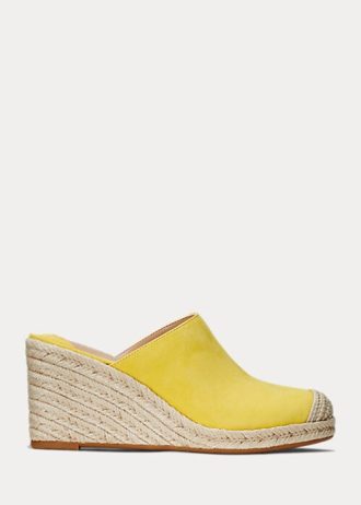 Yellow Women’s Ralph Lauren Pennie Suede Espadrille